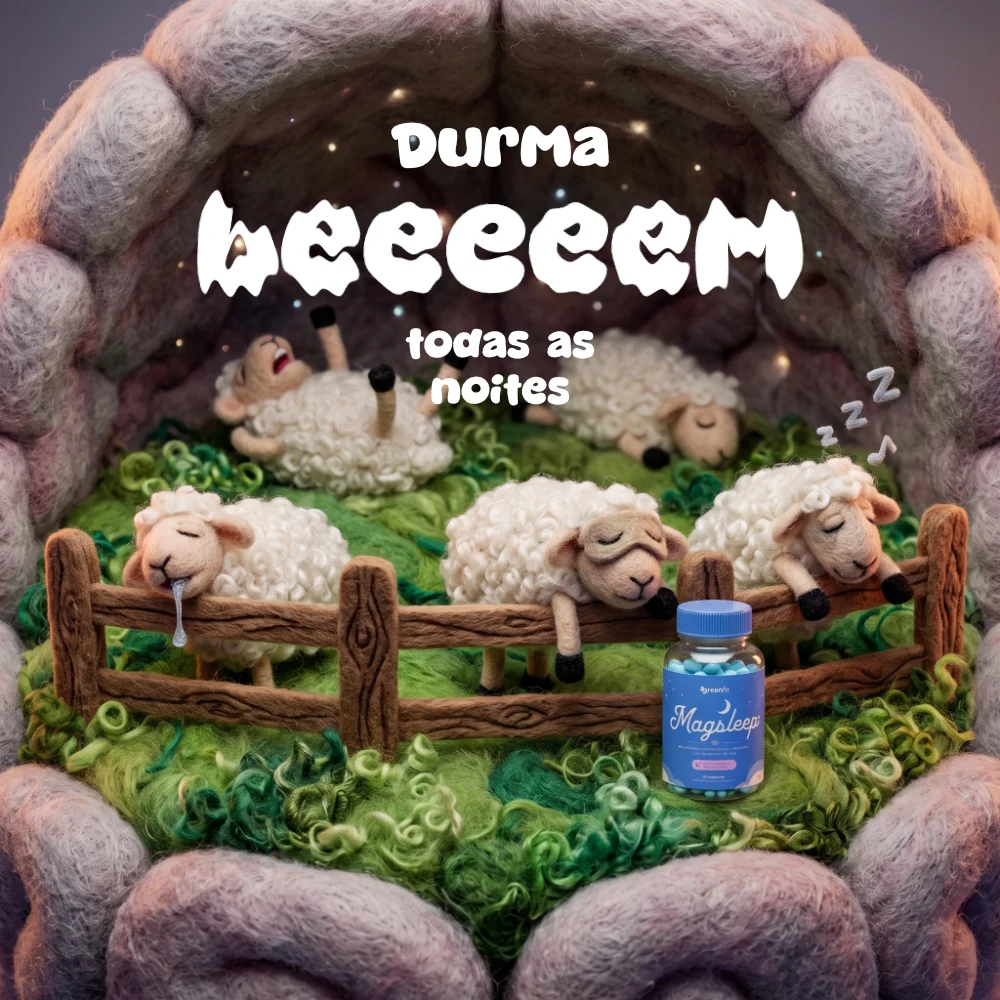 GreenFit Magsleep felt sheep diorama ad