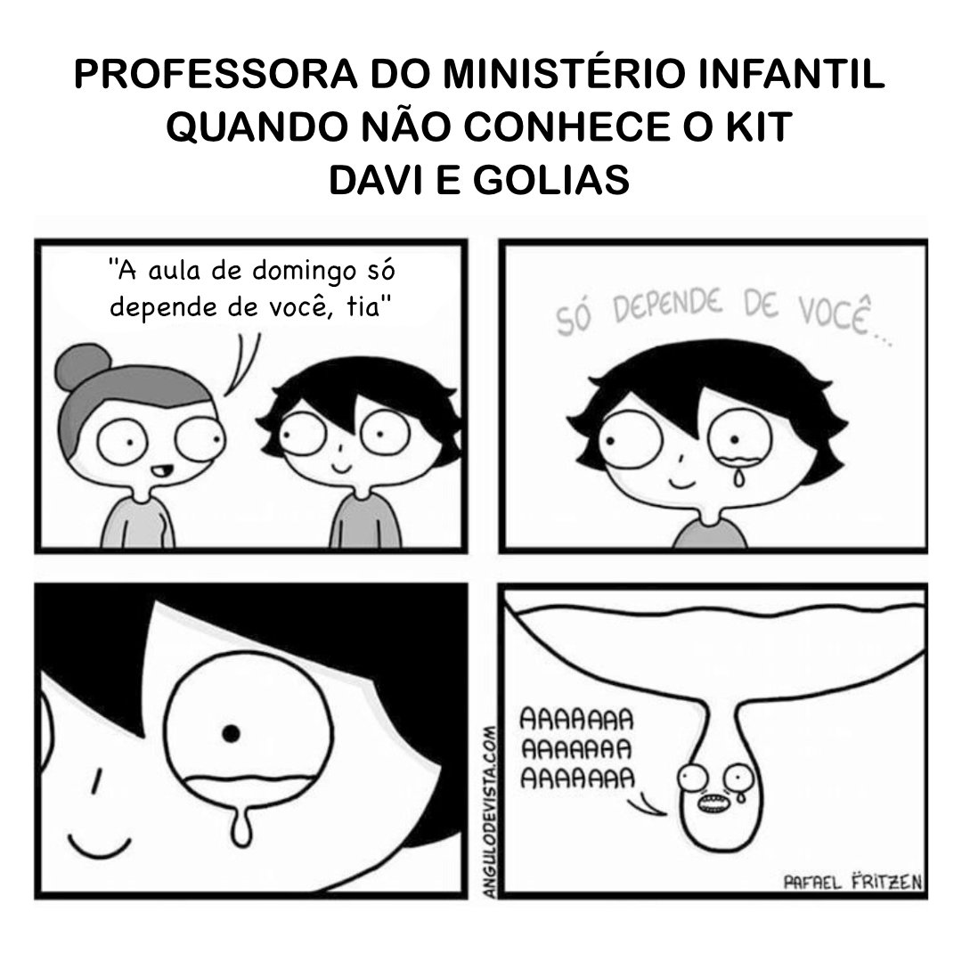 Kit Davi e Golias relatable comic-strip ad