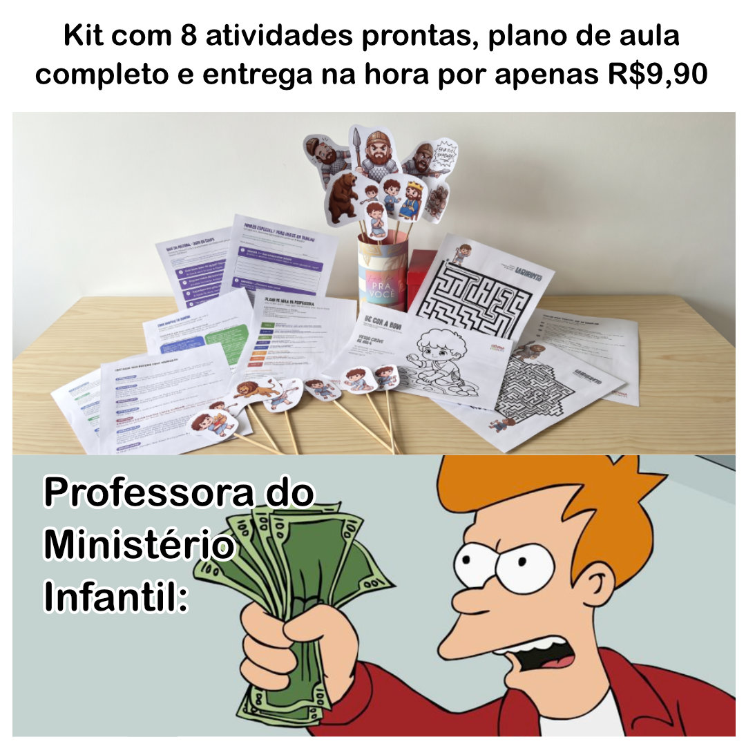 Kit Davi e Golias reaction-meme ad