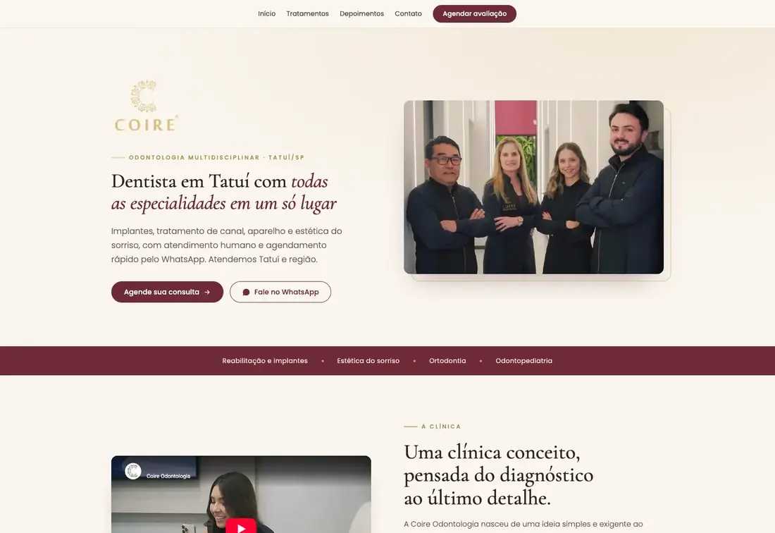Coire Odontologia clinic site