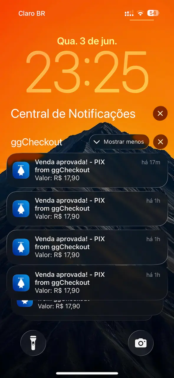 Sale approved notification, ggCheckout
