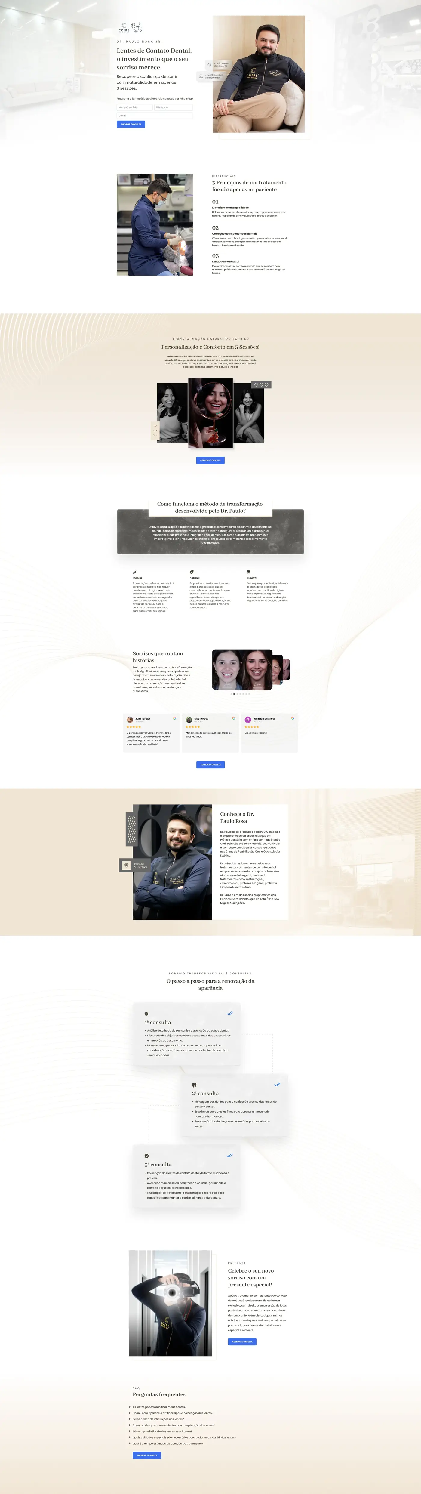 Dr. Paulo Rosa landing page, full page