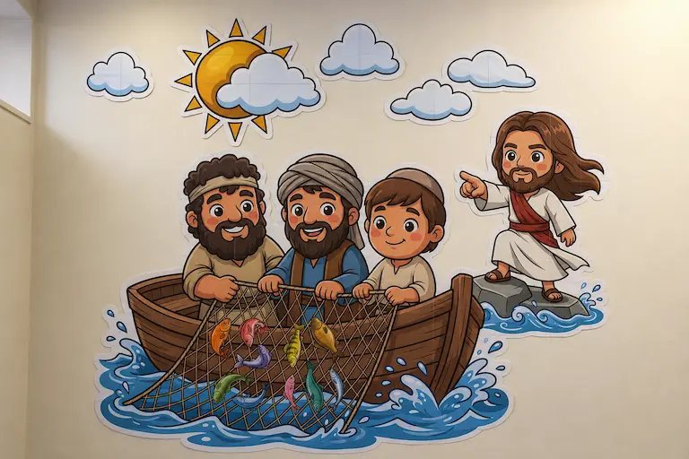 Pesca Milagrosa Sunday-school wall cutouts